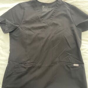 FIGS Charcoal Casma Scrub Top